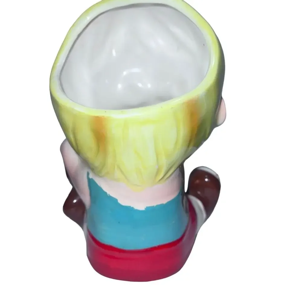 NAPCO Volleyball Boy Head Vase Planter 6775 - Made in Japan, 1950s Vintage